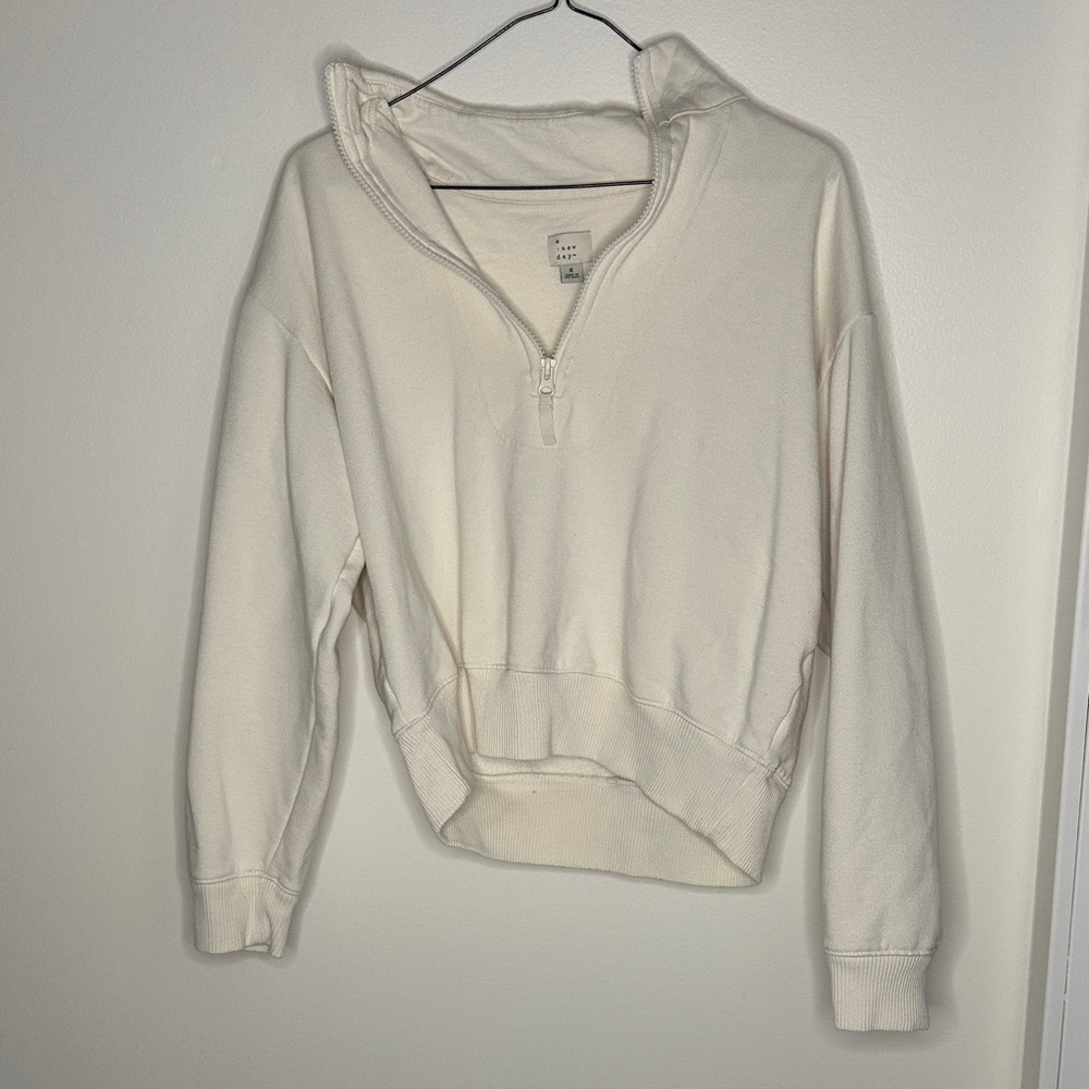 a new day Women's Off-White Half-Zip Hoodie